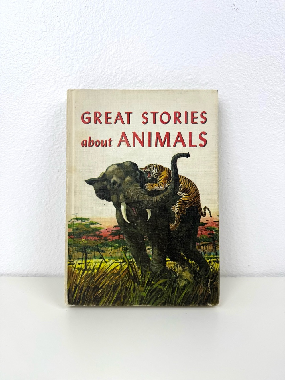 Great Stories About Animals Illustrated Hardcover Book Vintage